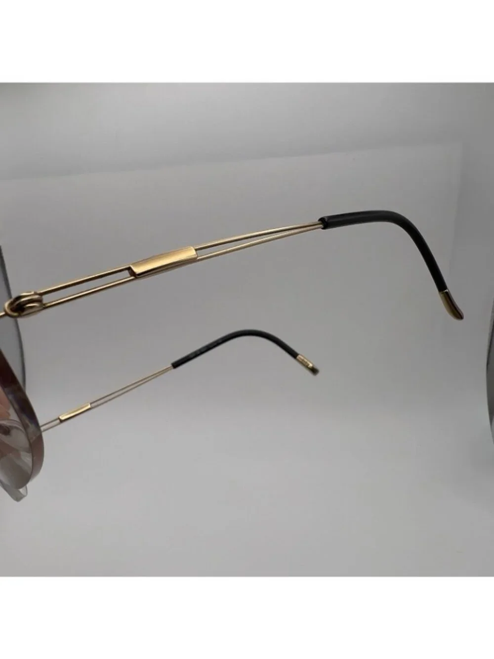 Silhouette Titanium 5227 20 6051 Rimless Eyeglass Frames Black Gold 48-19-140